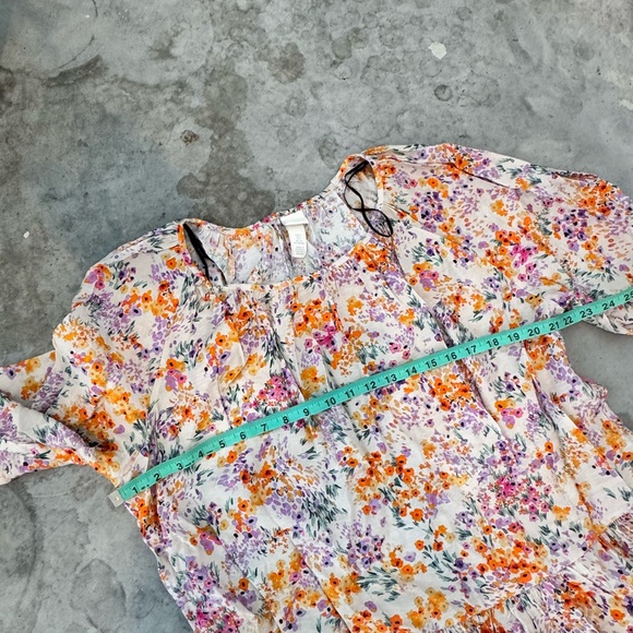 H&M 3/4 Sleeve Floral Shift Dress Size Small - Picture 7 of 10